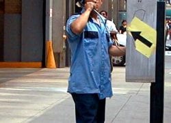 Midtown Manhattan Payphone User. September, 1999.