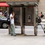 Dude Using a Midtown Payphone. July, 2011.