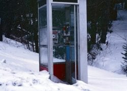The Snowed-In Phone Booth at New Germany State Park in Grantsville, MD.