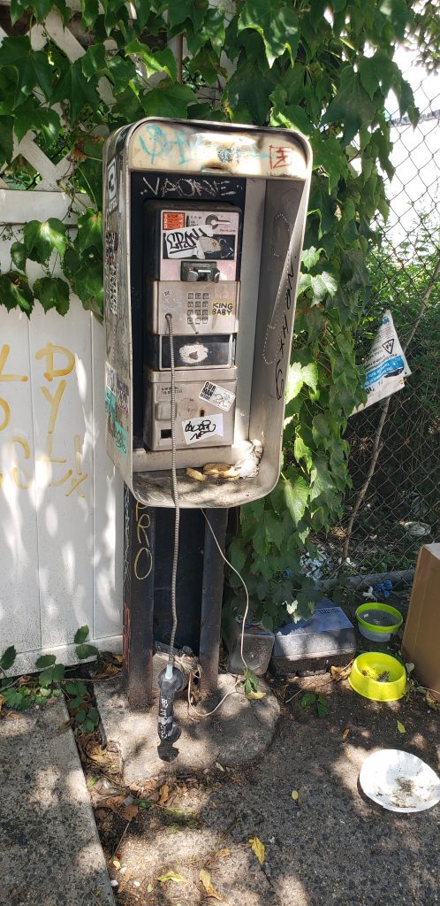 Spider-Webbed Payphone in Gowanus