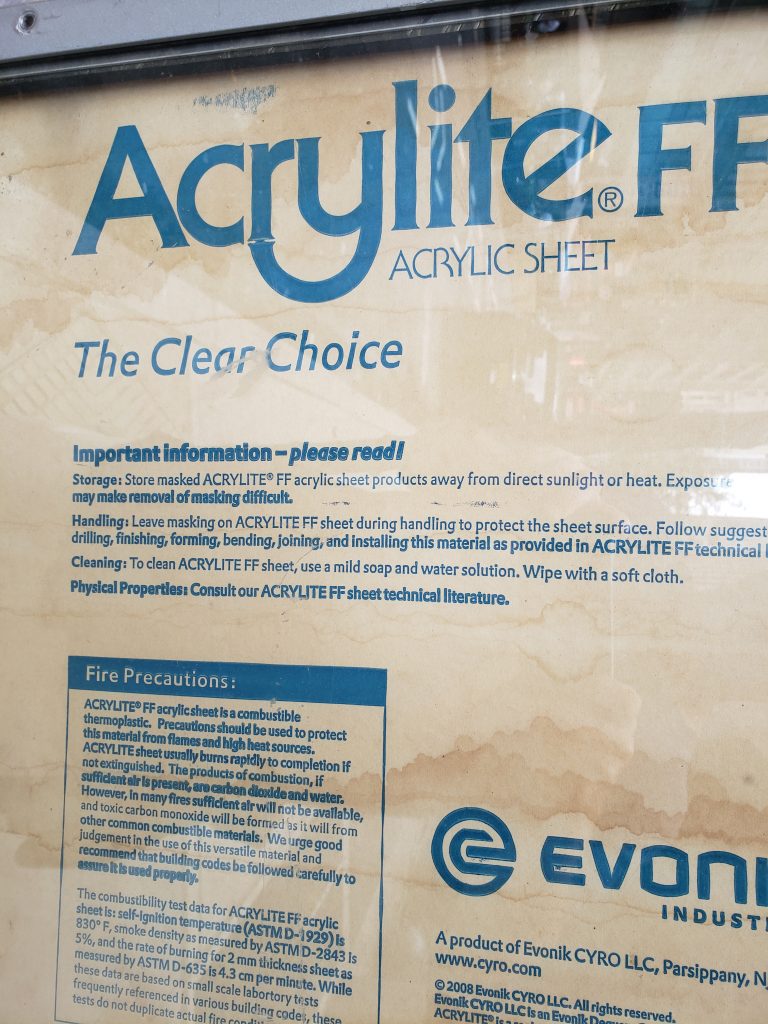Acrylite FF Acrylic Sheet Used on an NYC Payphone Enclosure