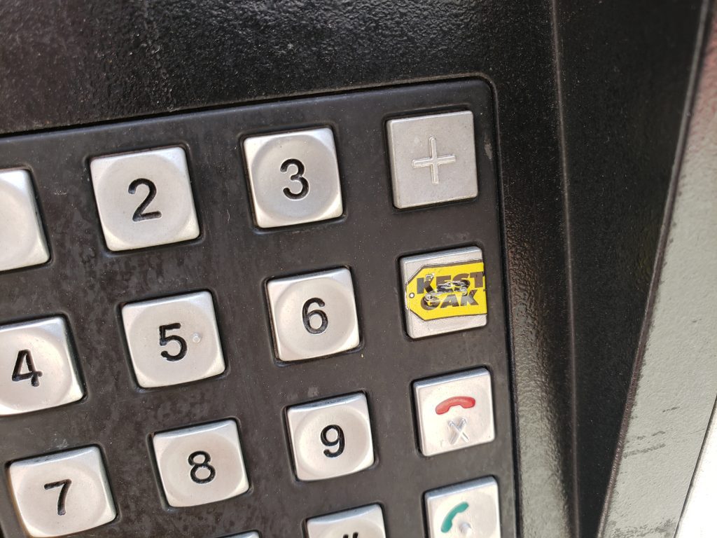 KEST GAK on a LinkNYC Kiosk