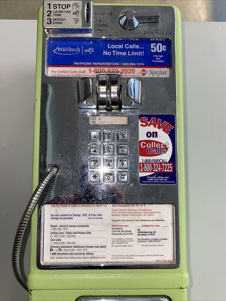 (715) 832-9232 The Faith on Fear Payphone from Eau Claire, Wisconsin