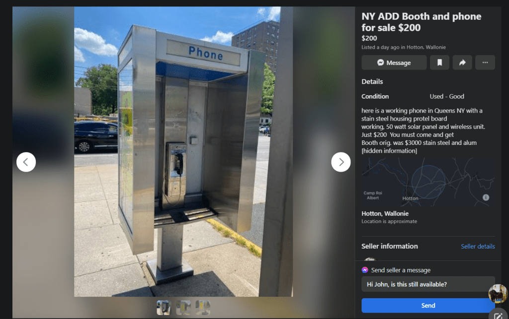 Doomsday Payphone is For Sale